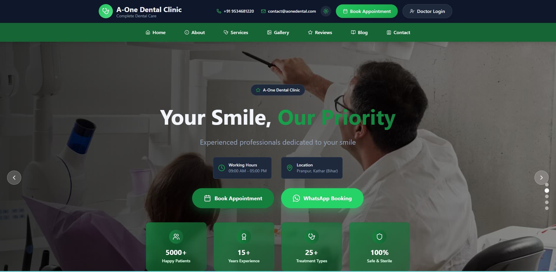 Dental Surgeon Appointment Booking